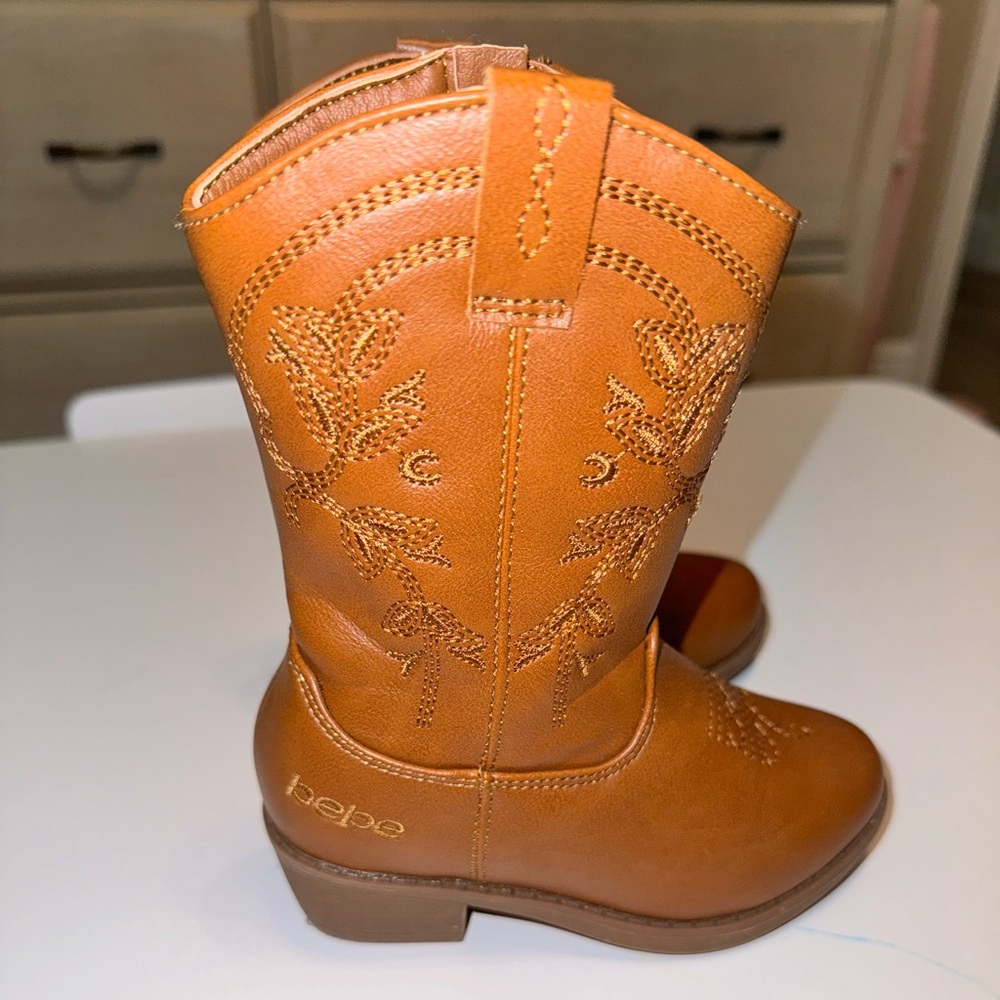 Girls cowgirl boots classic western country. Mid calf riding boots toddlers BEBE